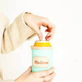 Jon Hart Lil Chill insulated drink holder with leather trim and collapsible, customizable design.