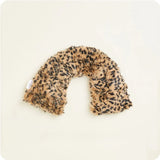 Leopard Warmies neck wrap with weighted microwavable lavender-scented design.