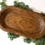 Rustic Medium Carved Bowl made from Spanish oak with rough-hewn texture and unique natural imperfections.