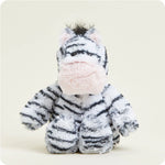 Zebra Warmies plush with weighted microwavable lavender-scented design.