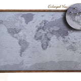 Grayscale Magnetic World Map
