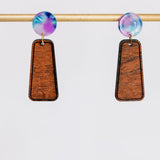 Purple Tie Dye Earrings