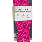 Flat Socks - Pink Geo
