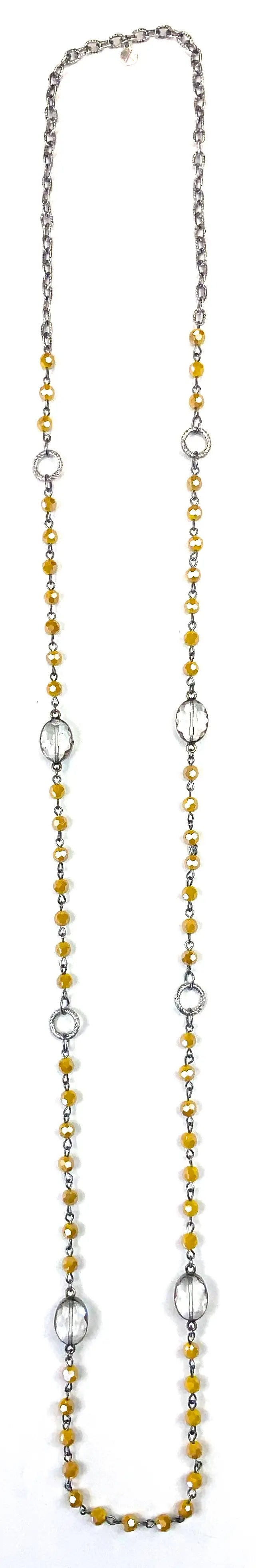 Mustard Rosary Chain Necklace