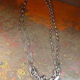 Double Silver Chunky Chain