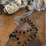 Black Thin Rosary Chain