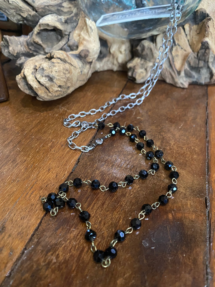 Black Thin Rosary Chain