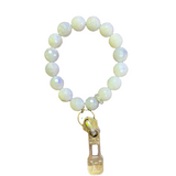 LV Whitish Zipper Beaded Bracelet