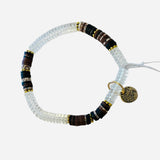 Clear & Earth Tone Disc Bracelet