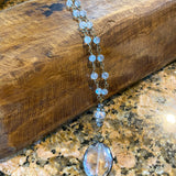 Iridescent Bead Pendant Necklace