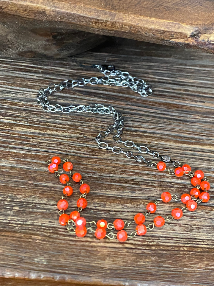 Orange Thin Rosary Chain
