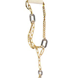 Gold & Clear Chain Link Necklace